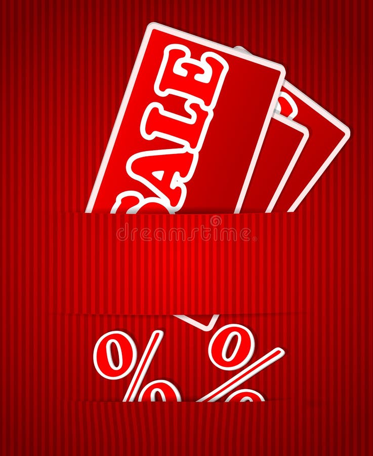 Sale or discount tags for price list vector illustration