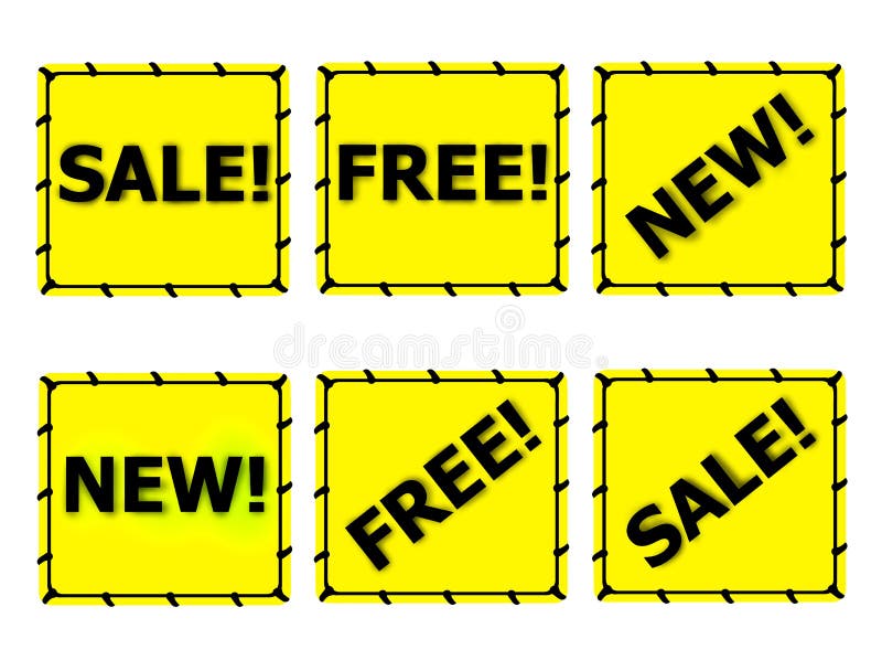 Sale Free New tags labels stock illustration. Illustration of coupon