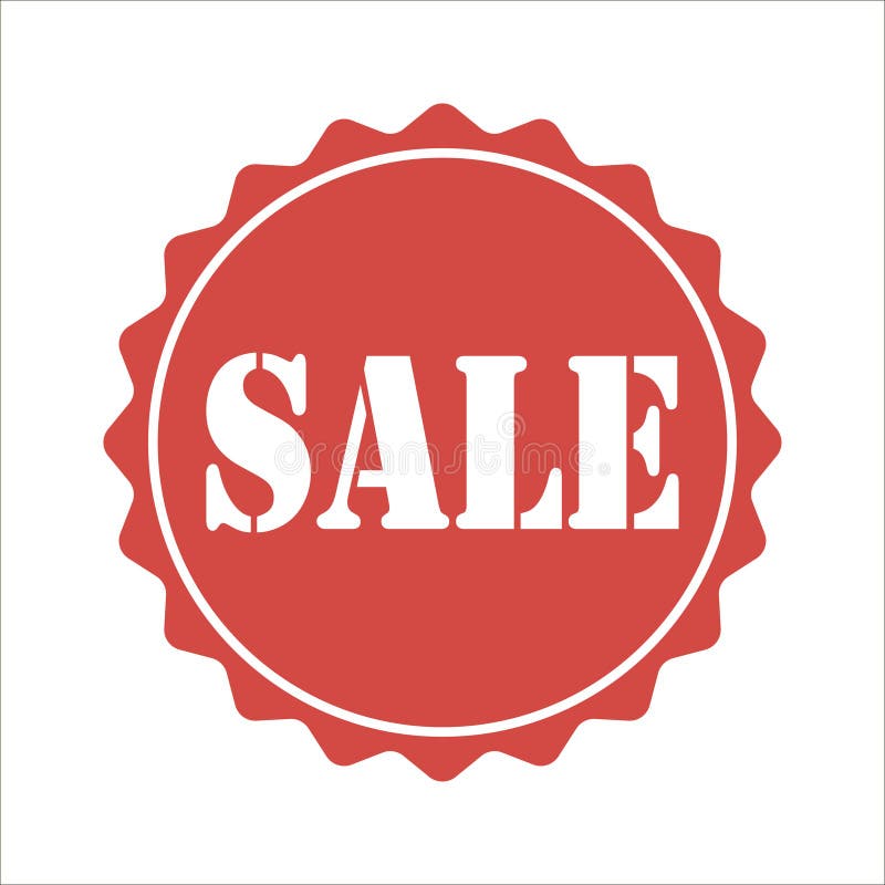 Sale Icon Isolated on White Background. Vector Illustration. Stock ...