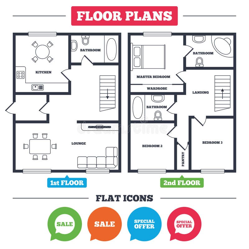 Floor Plan Symbols Stock Illustrations 557 Floor Plan Symbols