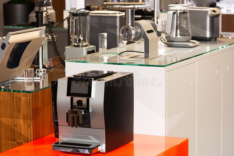 Sale Of Kitchen Appliances In The Store Stock Image Image of form