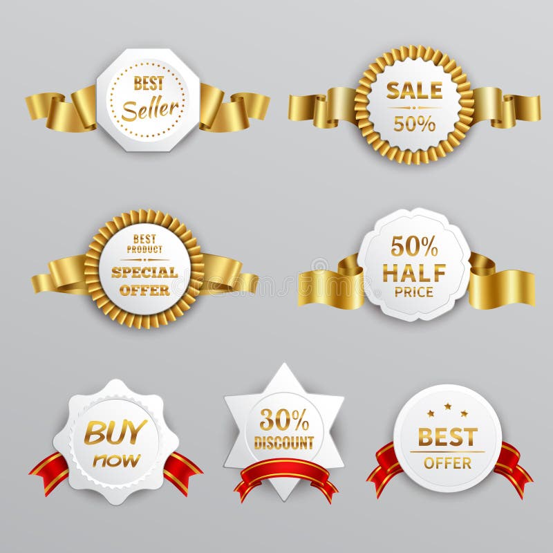 Sale Labels Set vector illustration