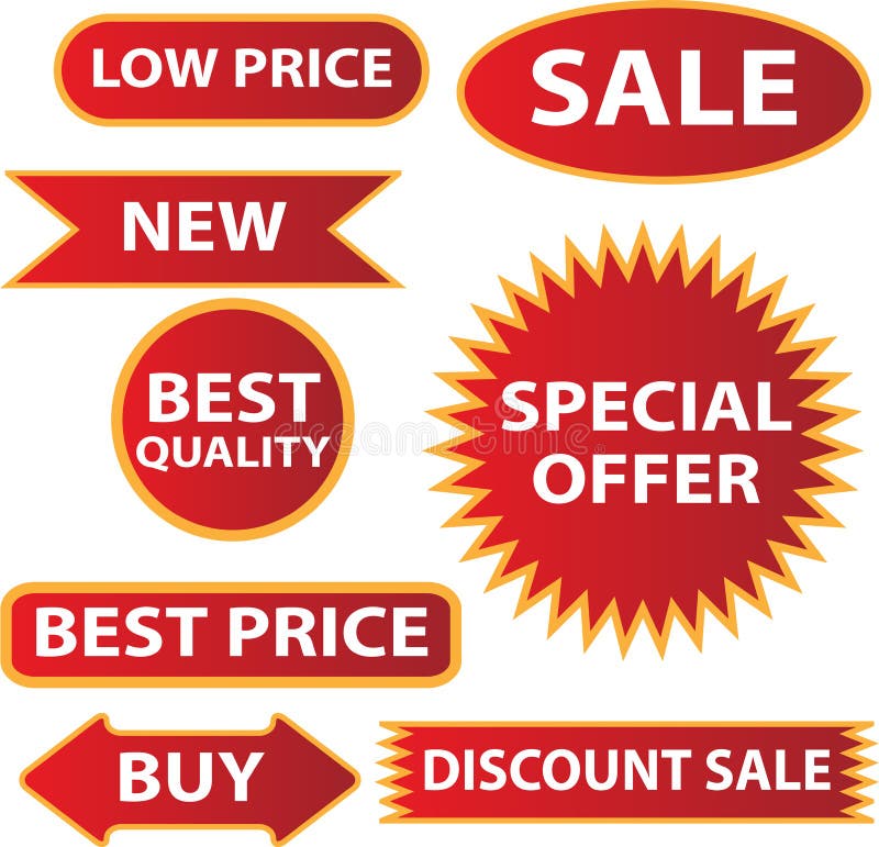 Sale Tags Labels stock vector. Illustration of placard 23500536