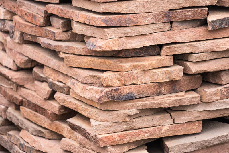 Sale of Natural Stone for Cladding and Construction. Stock Image