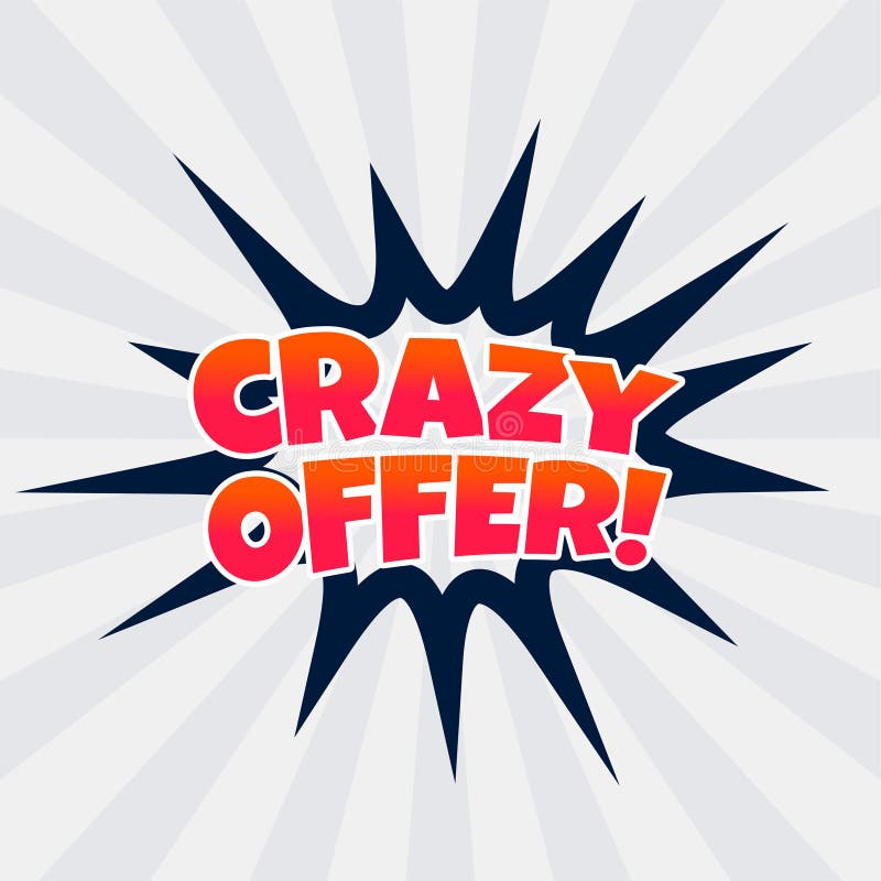 Sale and offer expression background in comic style stock illustration