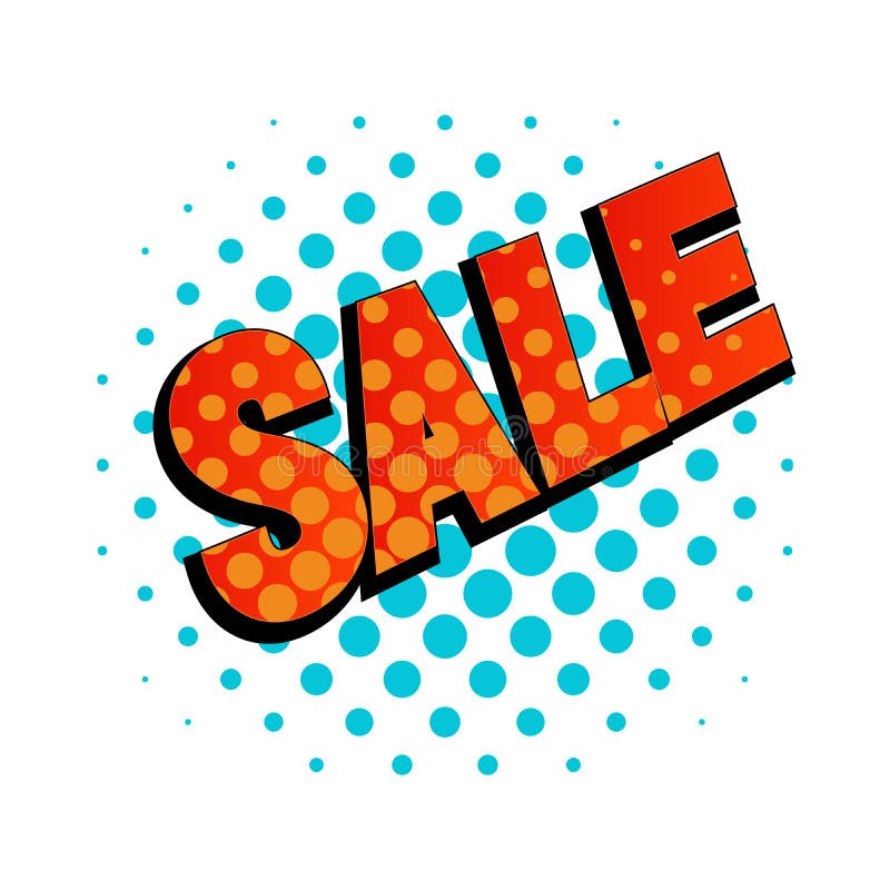 Sale Pop Art Vector Illustration Stock Vector Illustration of