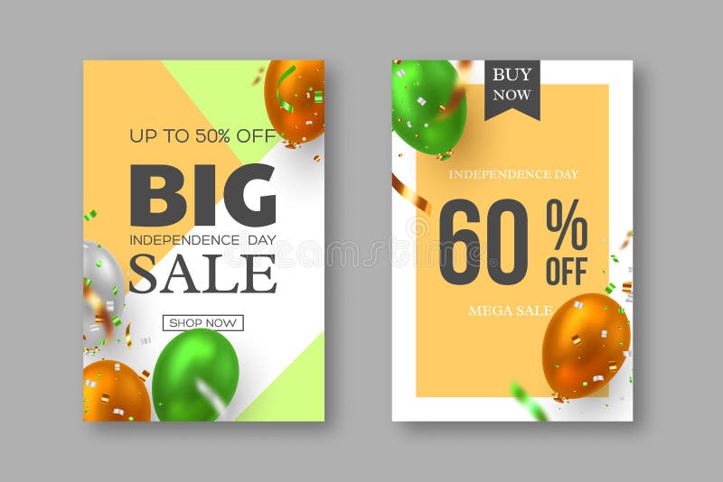 Sale posters of Indian Independence day. vector illustration Sale posters of Indian Independence day. vector illustration