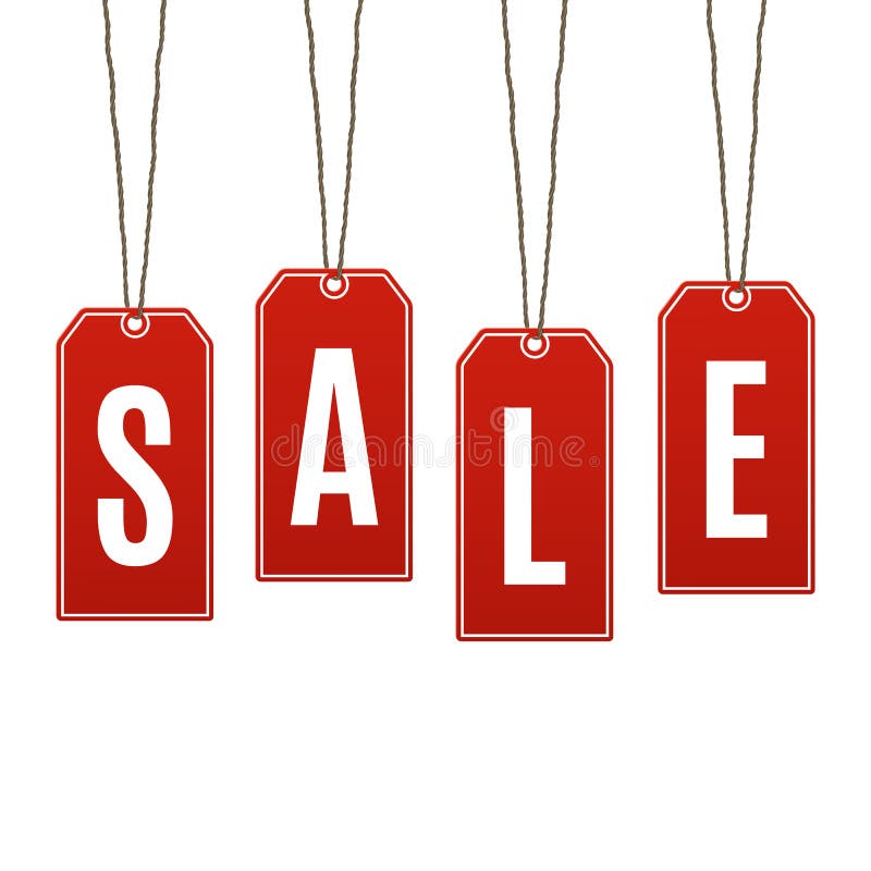 Sale. Price Tags Isolated on White Background Stock Vector