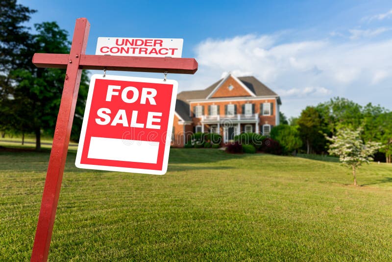 Home For Sale Real Estate Sign And House Stock Photo ...