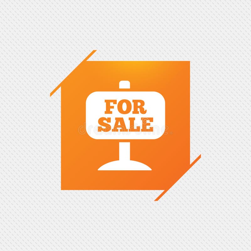 For Sale Sign Icon. Real Estate Selling Stock Vector Illustration of