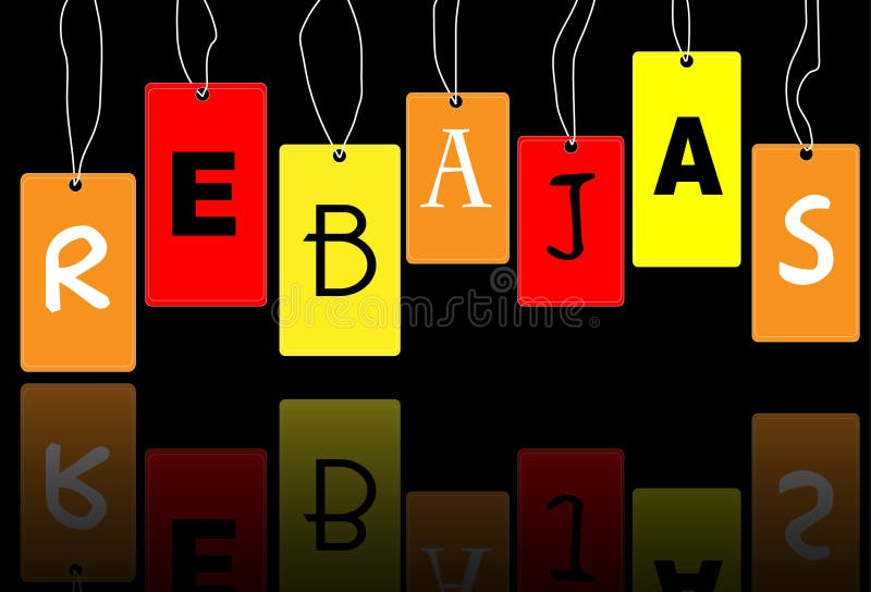 Sale in spanish stock vector. Illustration of advertisement 20601288