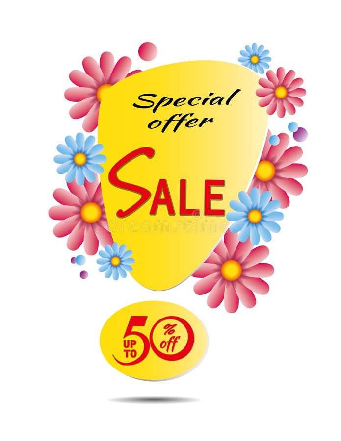 Sale Spring special offer poster.