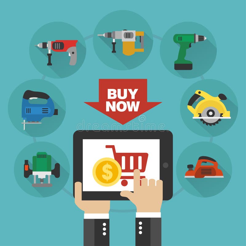 Sale tools design flat stock vector. Illustration of mobile 69684980