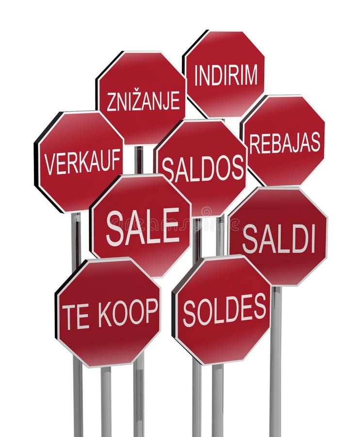 Sale traffic signs stock illustration. Illustration of message 19137335