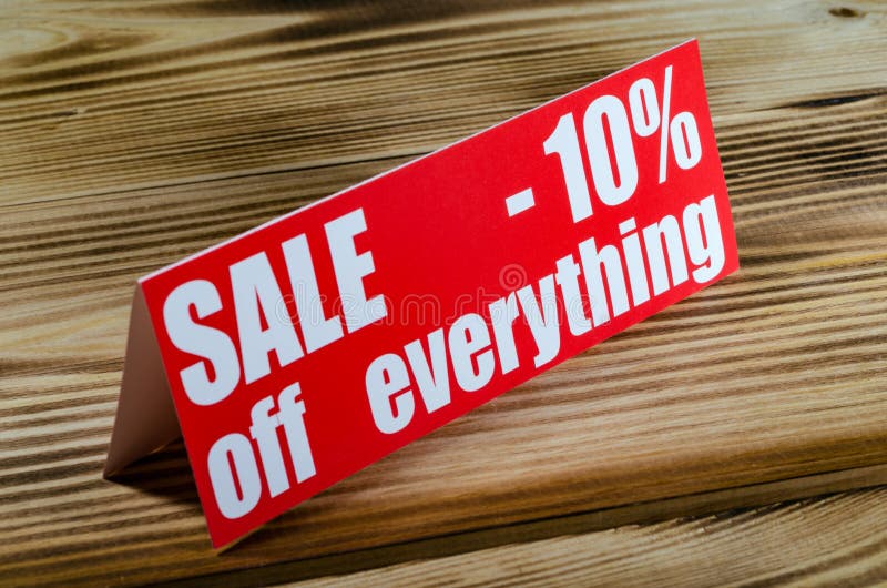 Sale up to 10 percent