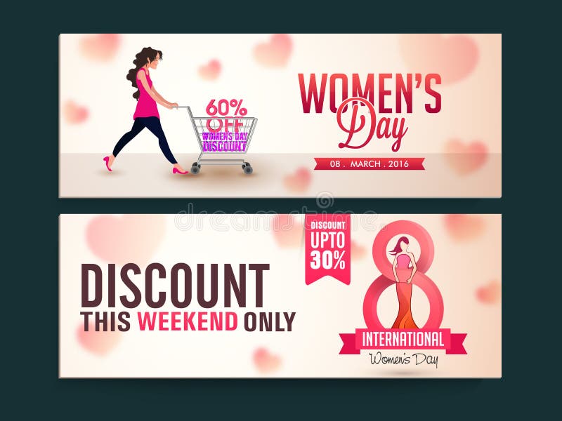 Sale Web Header or Banner for Women S Day. Stock Illustration -  Illustration of advertisement, gift: 66067676