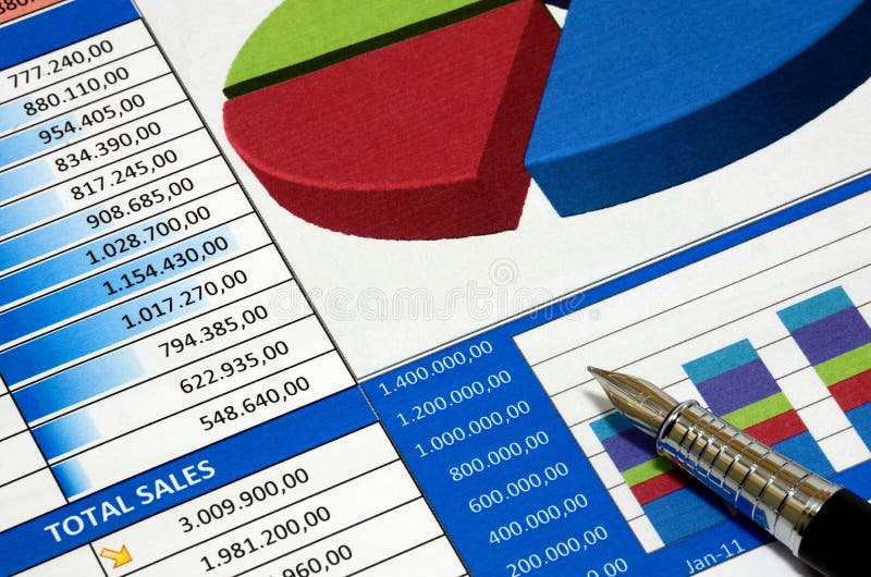 Business report stock image