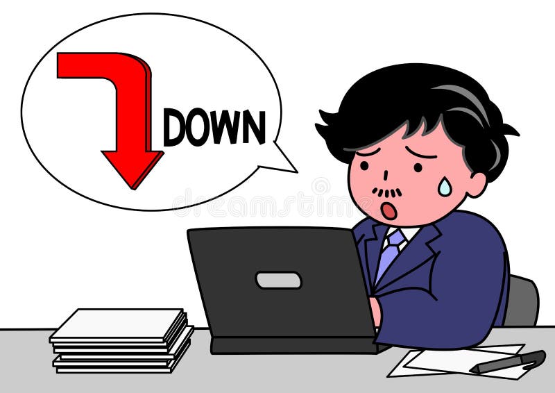 Sales down royalty free illustration