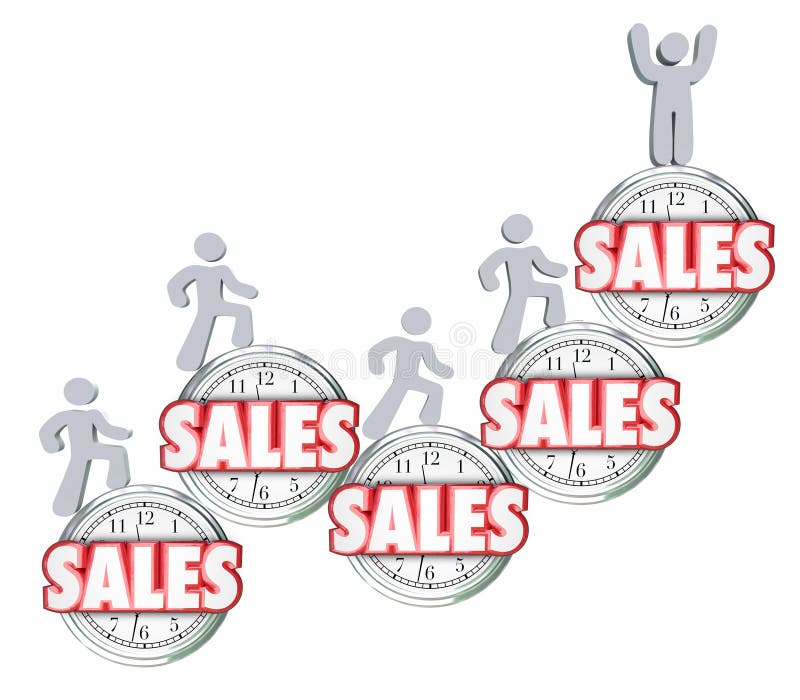 Sales Over Time Selling Products Achieving Reaching Top Quota