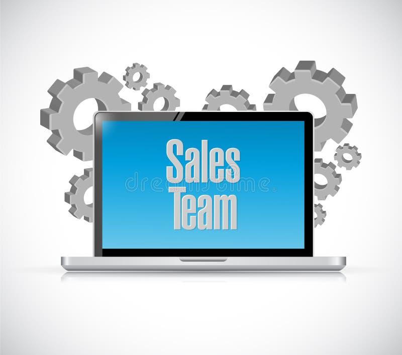 sales team tech computer sign concept vector illustration sales team tech computer sign concept vector illustration