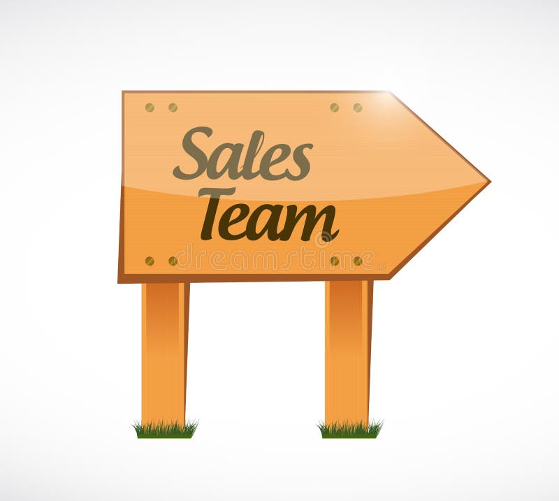 sales team wood sign concept stock illustration sales team wood sign concept stock illustration