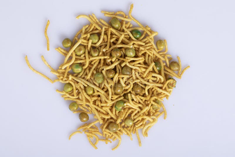 Deliciosos petiscos indianos doces e salgados 'Chanachur' ou Bombay Mix foto de stock royalty free