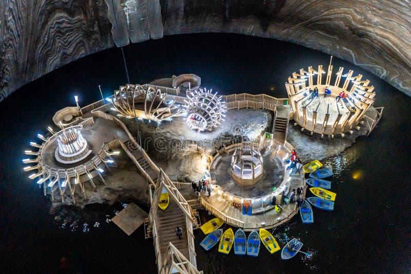 Salina Turda . One of the most awesome underground place on earth . Recently is fun park with many activities and used to be Salt