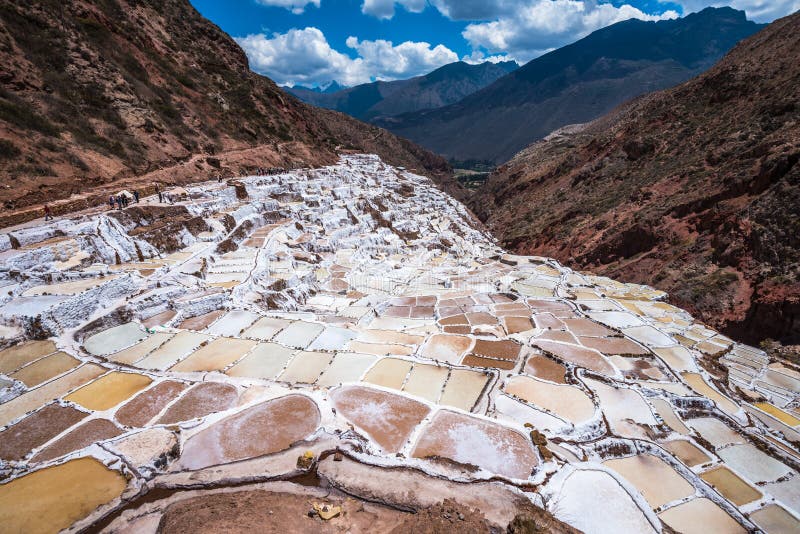 Salinas De Maras, Man-made Salt Mines Near Cusco, Peru Stock Image ...