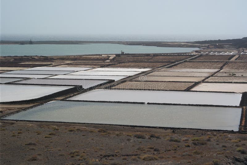 Salines do golfo do EL, lanzarote, ilhas de canaria fotos de stock Salines do golfo do EL, lanzarote, ilhas de canaria fotos de stock