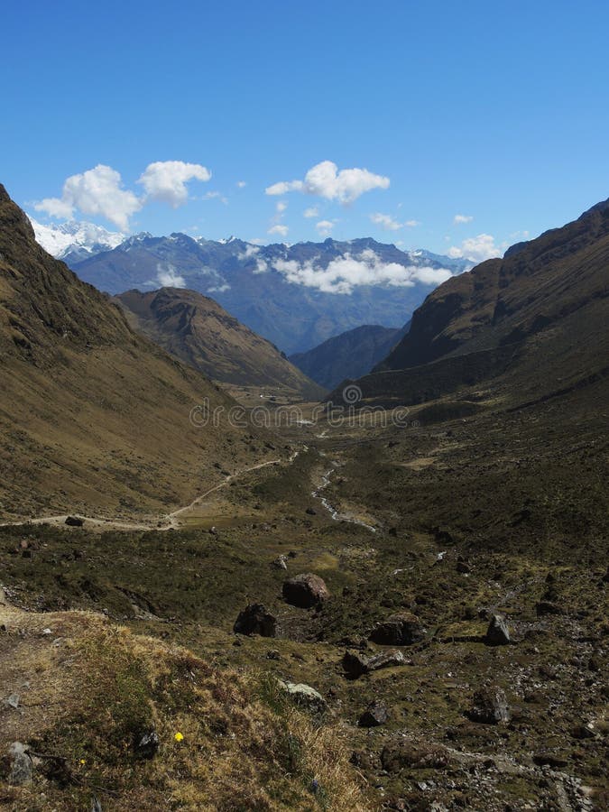 Download Salkantay Inca Trail Dans Cusco, Pérou Photo stock - Image du frein, extrême: 77156782
