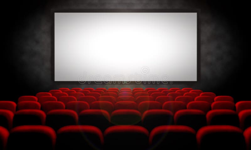 Salle de cinéma vide avec les sièges rouges de velours illustration stock Salle de cinéma vide avec les sièges rouges de velours illustration stock