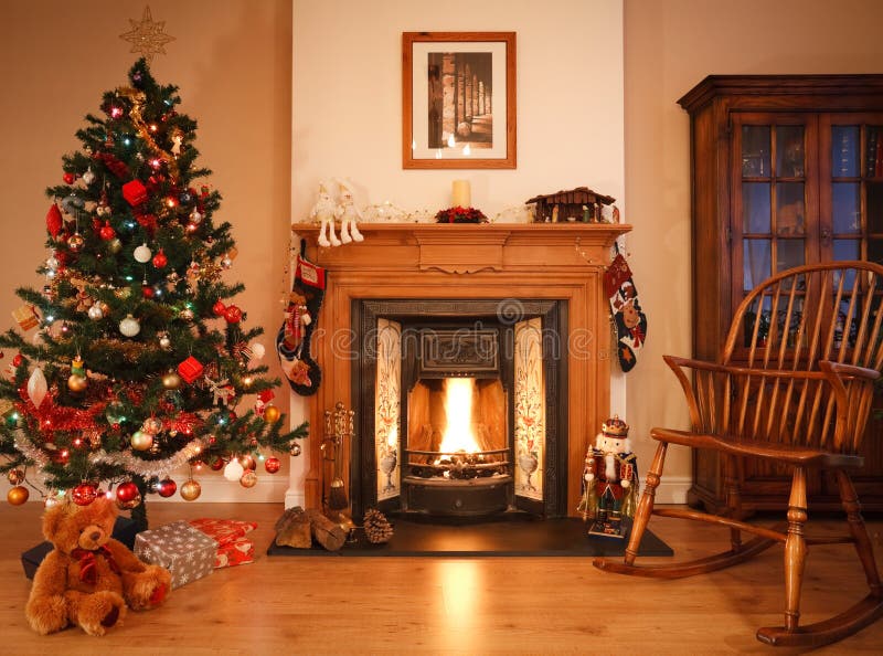 Salle de séjour de Noël image stock Salle de séjour de Noël image stock