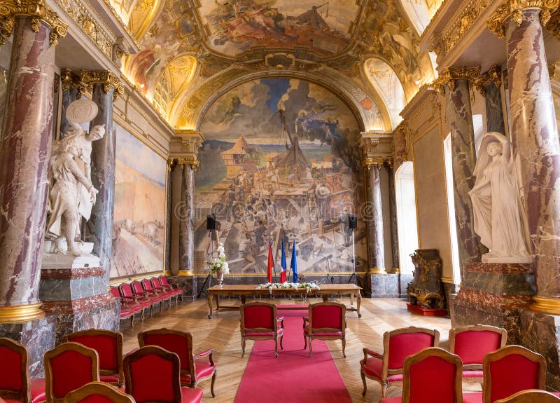 Salle des Illustres w Capitole Tuluza fotografia stock Salle des Illustres w Capitole Tuluza fotografia stock