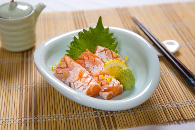 Salmon Belly Grilled in Japanese Style. Stock Photo Image of favorite