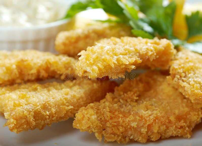 Salmon croquettes stock image