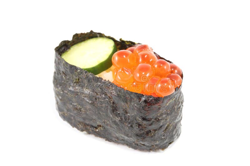 Ikura Salmon Egg Roll Sushi Stock Photo Image of rolls, cuisine 20839090