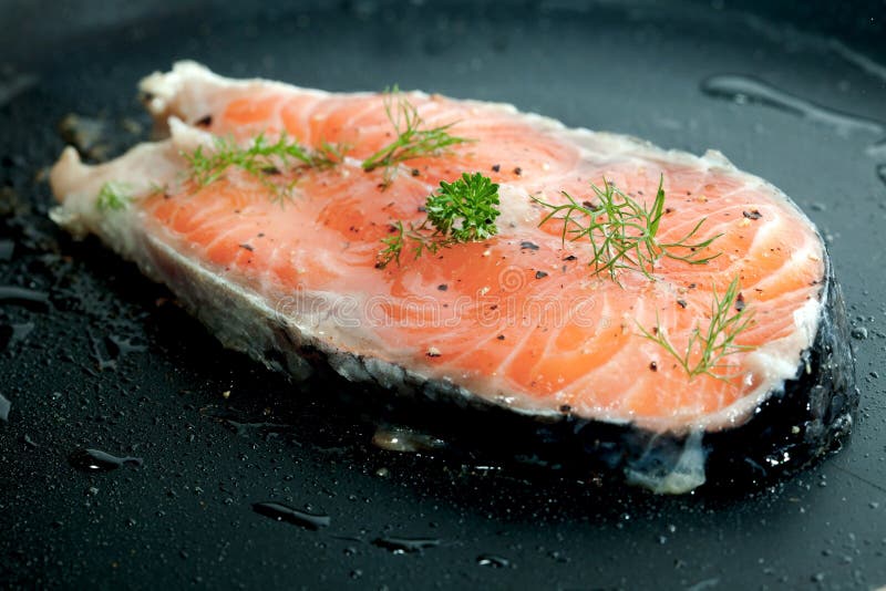 Salmon fillets stock image. Image of close, gourmet, summer - 53492269