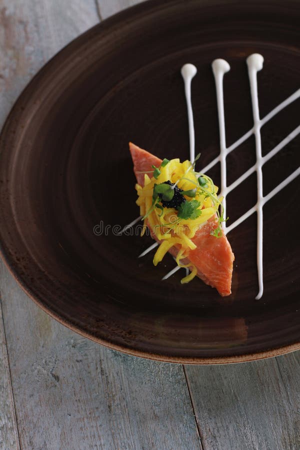 Salmon fish appetizer stock image. Image of gourmet, fish 63564505