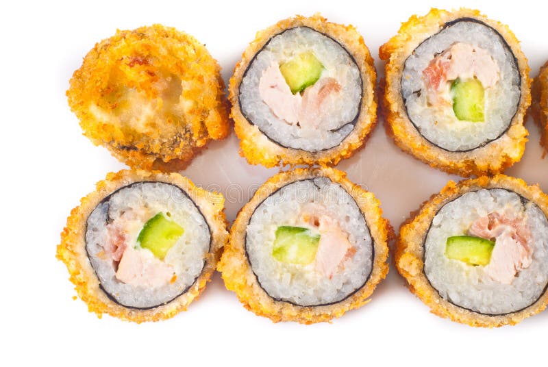 Salmon Fried Sushi stock photo. Image of gourmet, asia 29678210