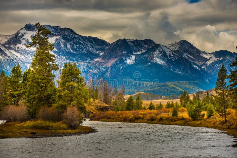Salmon River Lower Stanley Idaho Stock Photo Image of regan, clouds