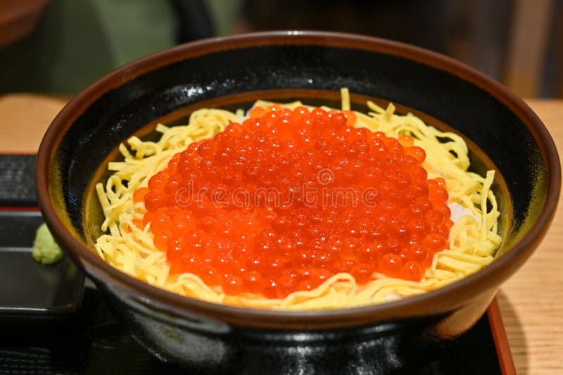 Salmon roe on rice, Japan stock image. Image of traditional 164902839