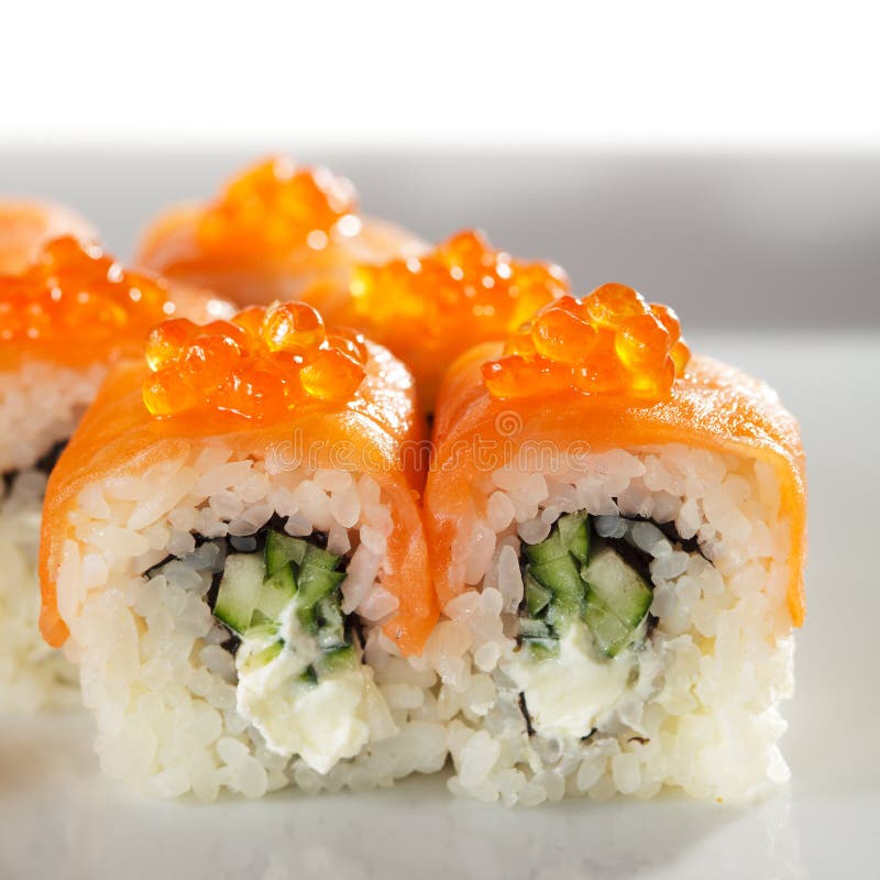 Salmon Roe Roll stock photo. Image of culture, rice, ikura 12073950