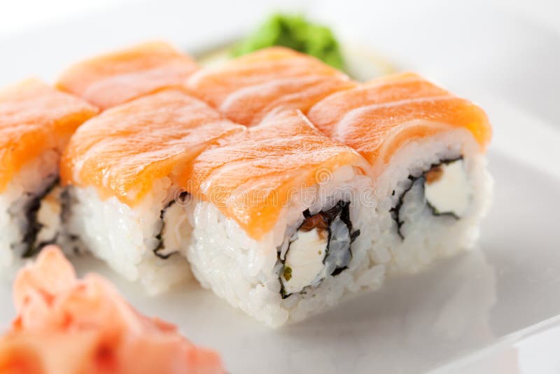 Salmon Roe Roll stock photo. Image of culture, rice, ikura 12073950