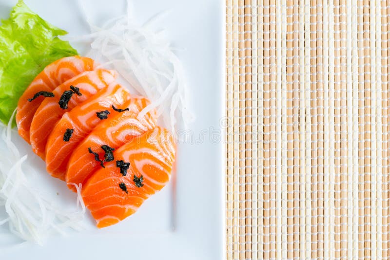 Salmon Sashimi Japanese Food Stock Image Image of japanese, culture