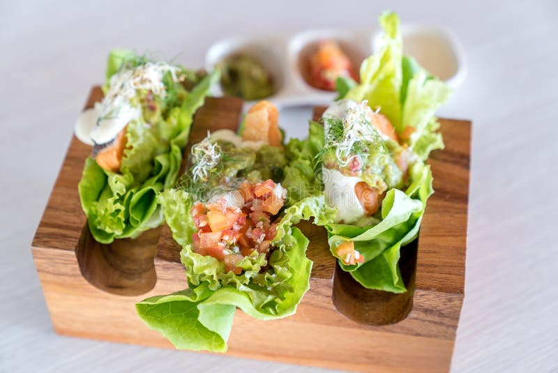 Salmon Tacos photographie stock libre de droits Salmon Tacos photographie stock libre de droits