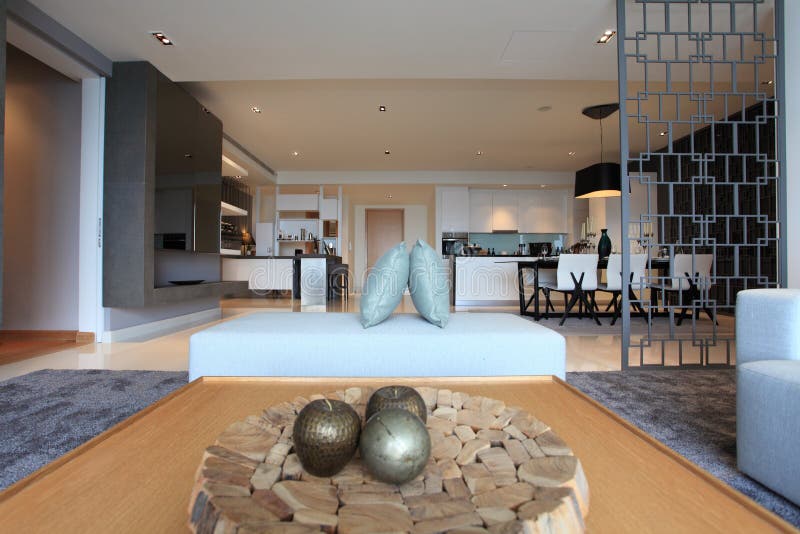 Salon dans un Condo de Luxe à Kuala Lumpur photographie stock