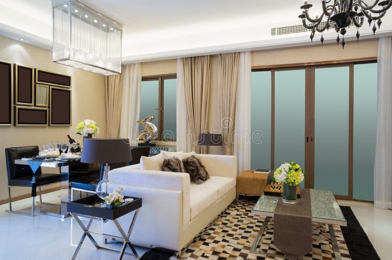 Salone moderno immagini stock libere da diritti Salone moderno immagini stock libere da diritti