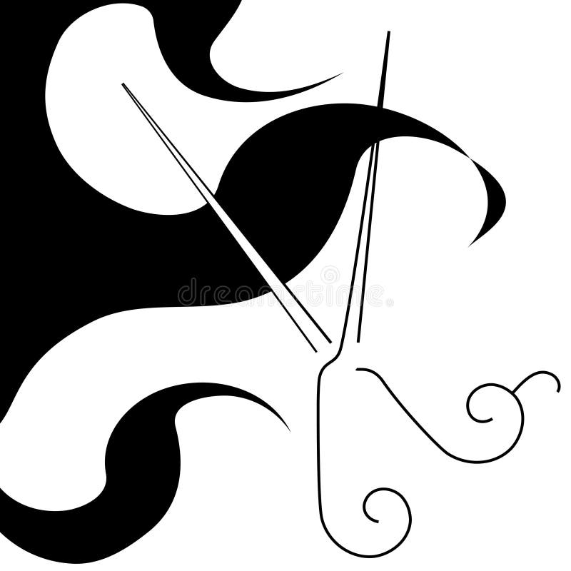 salongen för krullningssnitthår scissors stilsymbol stock illustrationer salongen för krullningssnitthår scissors stilsymbol stock illustrationer