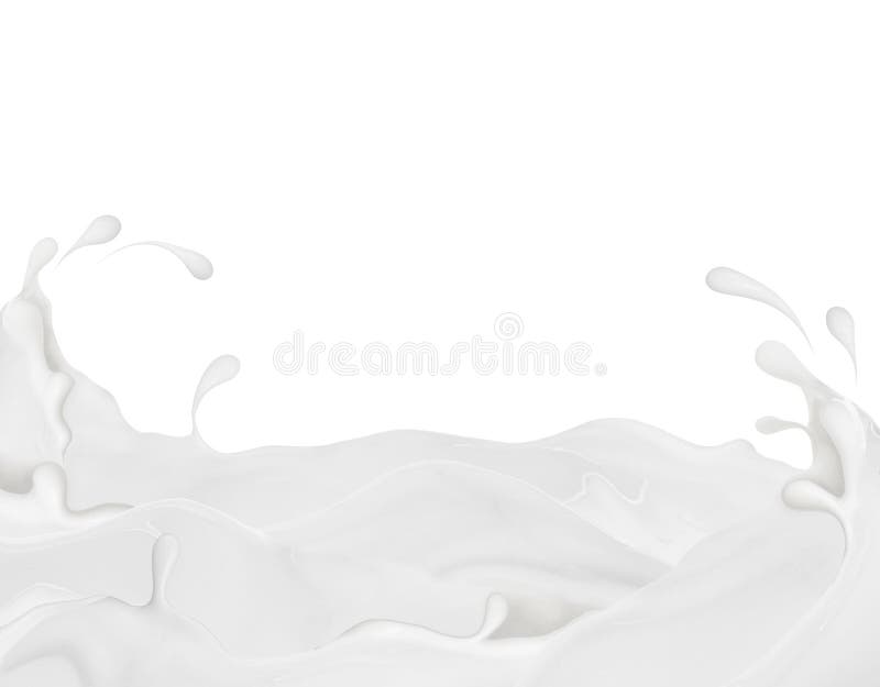 Salpica de la leche en el fondo blanco Milk River, imagen del concepto foto de archivo Salpica de la leche en el fondo blanco Milk River, imagen del concepto foto de archivo