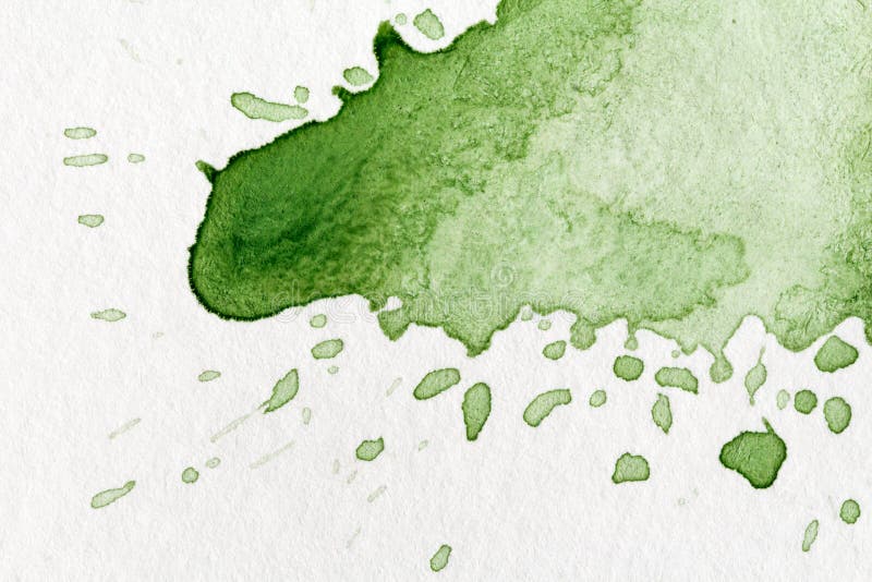 Salpicadura de la acuarela verde fotografía de archivo Salpicadura de la acuarela verde fotografía de archivo